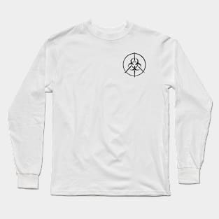 Peace Through Quarantine (black logo) Long Sleeve T-Shirt